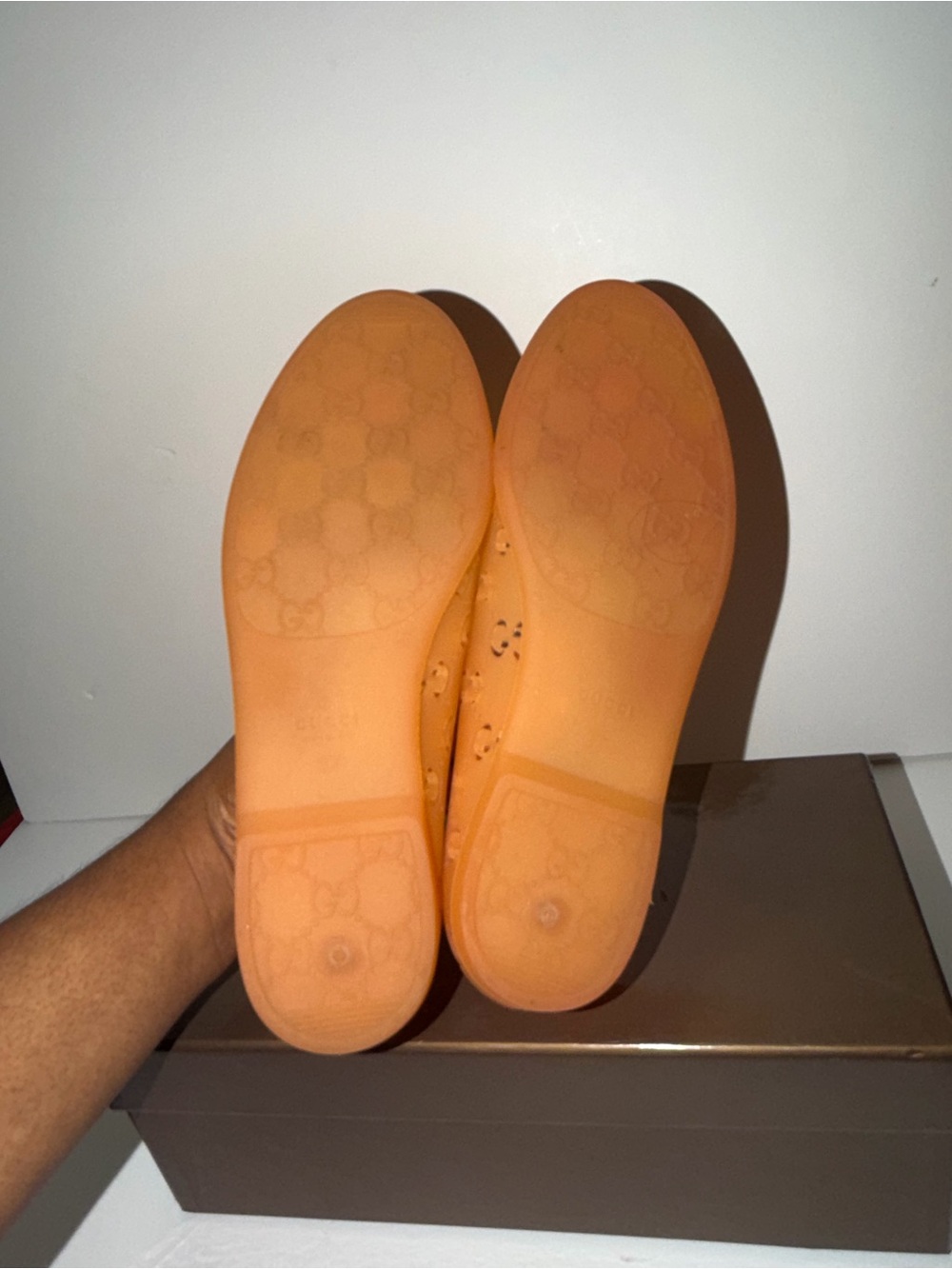 Gucci yellow/orange jelly ballet flats size 7 - Picture 4 of 8